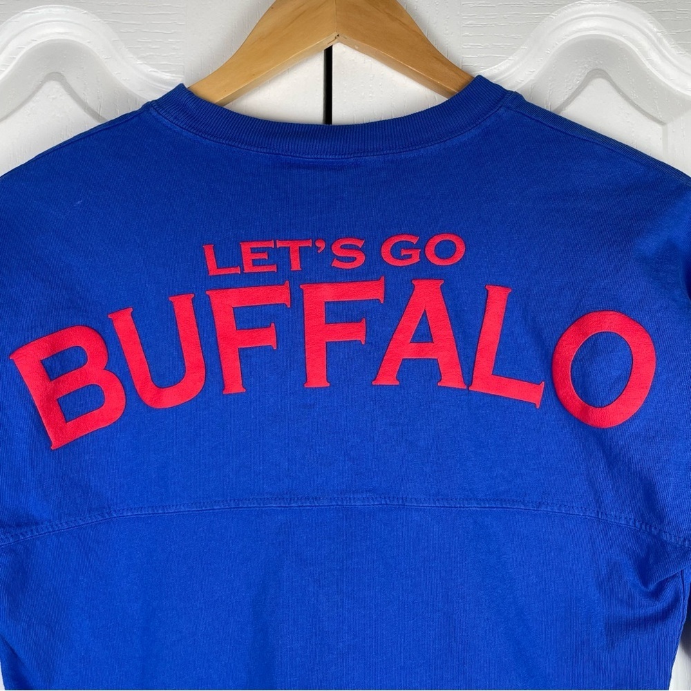 Buffalo Bills Spirit Jersey Shirt Kids Boys Size L Let’s Go Buffalo Long Sleeve - Picture 6 of 15